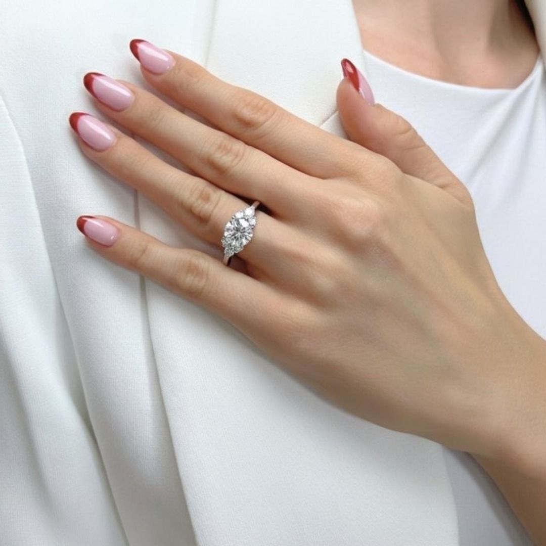 IGI Certified 1.91ct Diamonds Cluster Ring in 18k White Gold