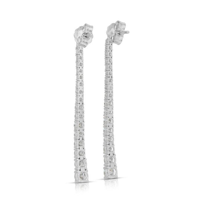 IGI Certified 2.16ct Diamonds Drop Earrings in 18k White Gold