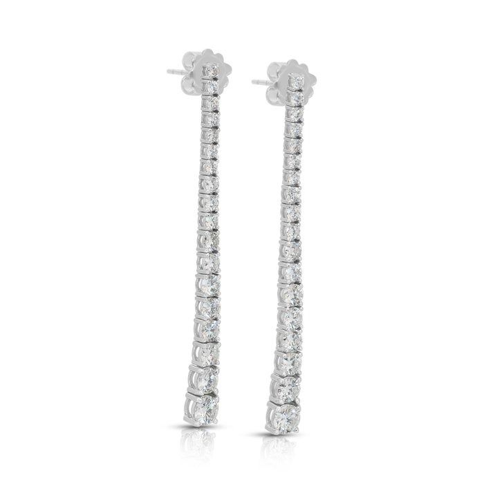 IGI Certified 2.16ct Diamonds Drop Earrings in 18k White Gold