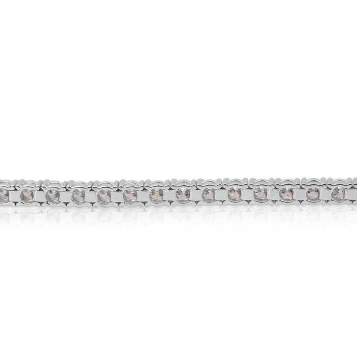 IGI Certified 3.88ct Diamonds Tennis Bracelet in 18k White Gold