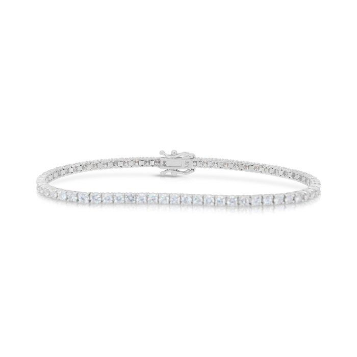 IGI Certified 4.03ct Diamonds Bracelet in 18k White Gold