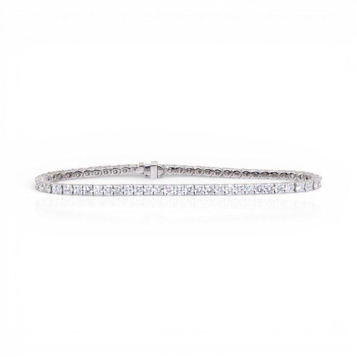IGI-zertifiziertes 5,88 Karat Diamanten-Tennisarmband in 18 Karat Weißgold