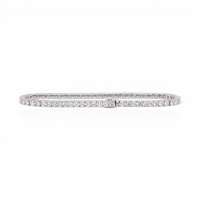 IGI-zertifiziertes 5,88 Karat Diamanten-Tennisarmband in 18 Karat Weißgold
