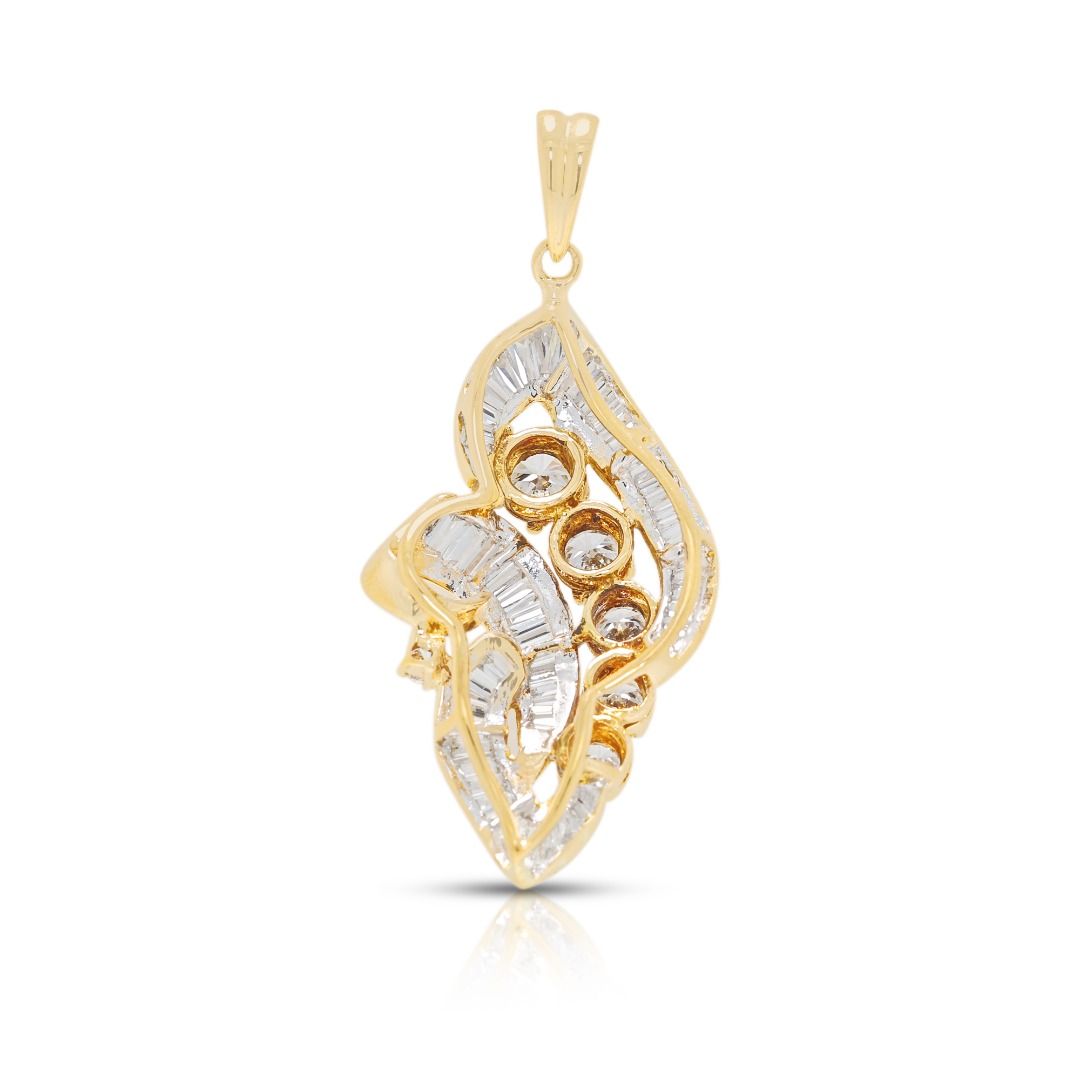 Intricate 0.60ct Diamond Pendant in 20K Yellow Gold