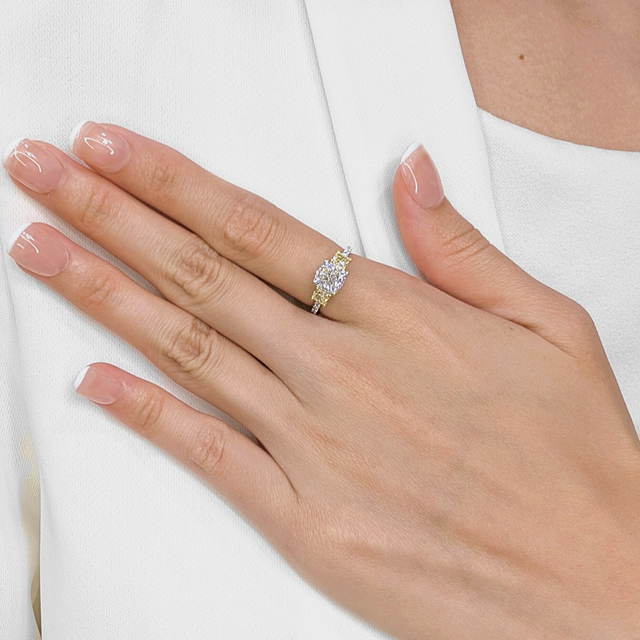 Stunning 1.81 ct. Cushion Cut Natural Diamonds Ring in 18K White Gold - AIG & GIA Certificate