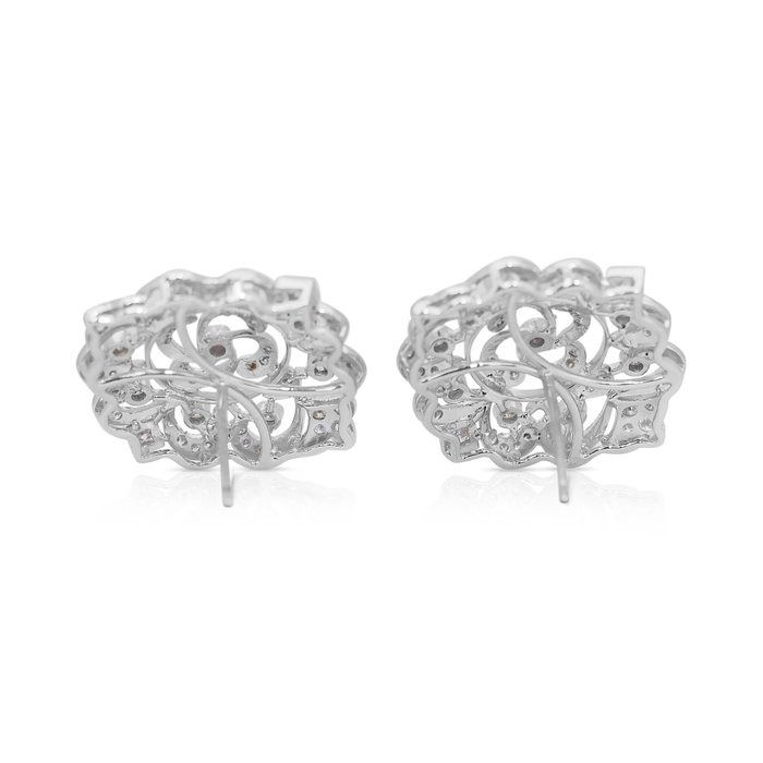 Luminous 1.73ct Diamond Earrings in 14k White Gold - IGI Certificate