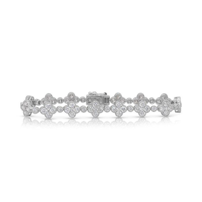 Luminous 2.46ct Diamonds Bracelet in 18k White Gold - IGI Certified