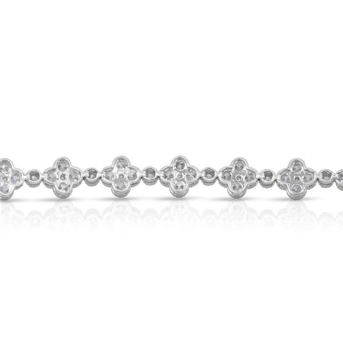 Luminous 2.46ct Diamonds Bracelet in 18k White Gold - IGI Certified