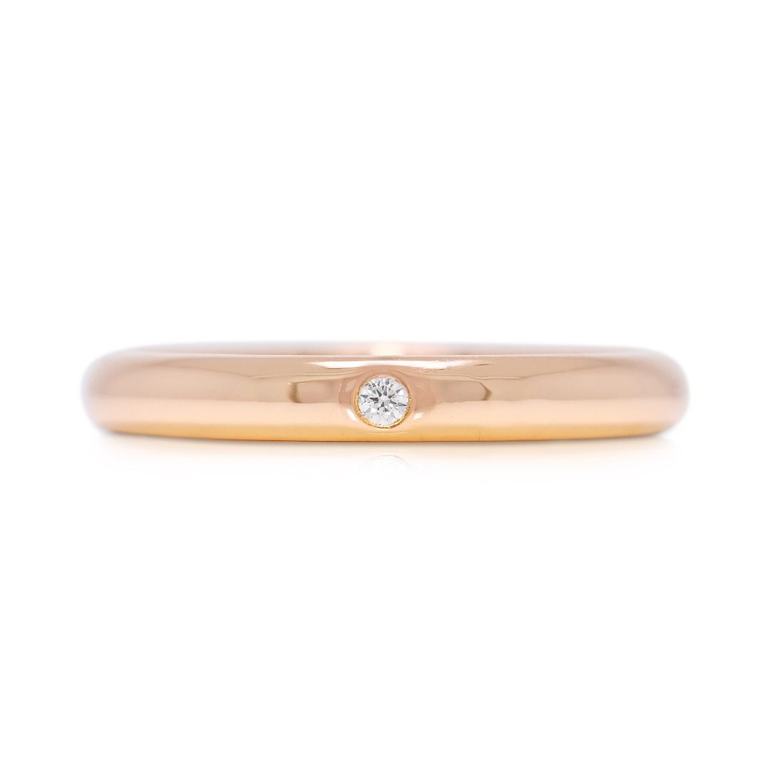 Luxurious 0.02ct Cartier Diamond Ring in 18K Yellow Gold (with Certificate)