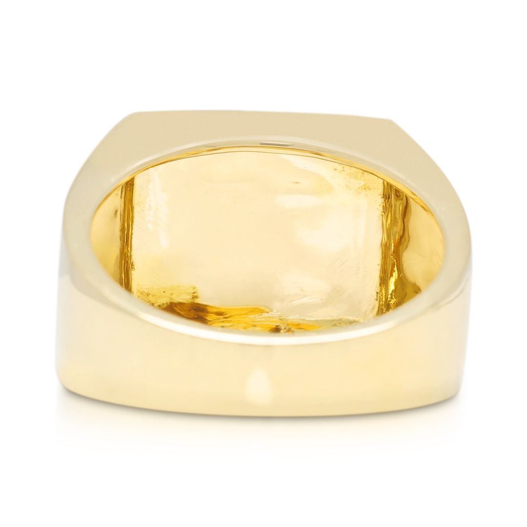 Luxuriöser 0,67ct Diamantring mit breiter Fassung in 18K Gelbgold