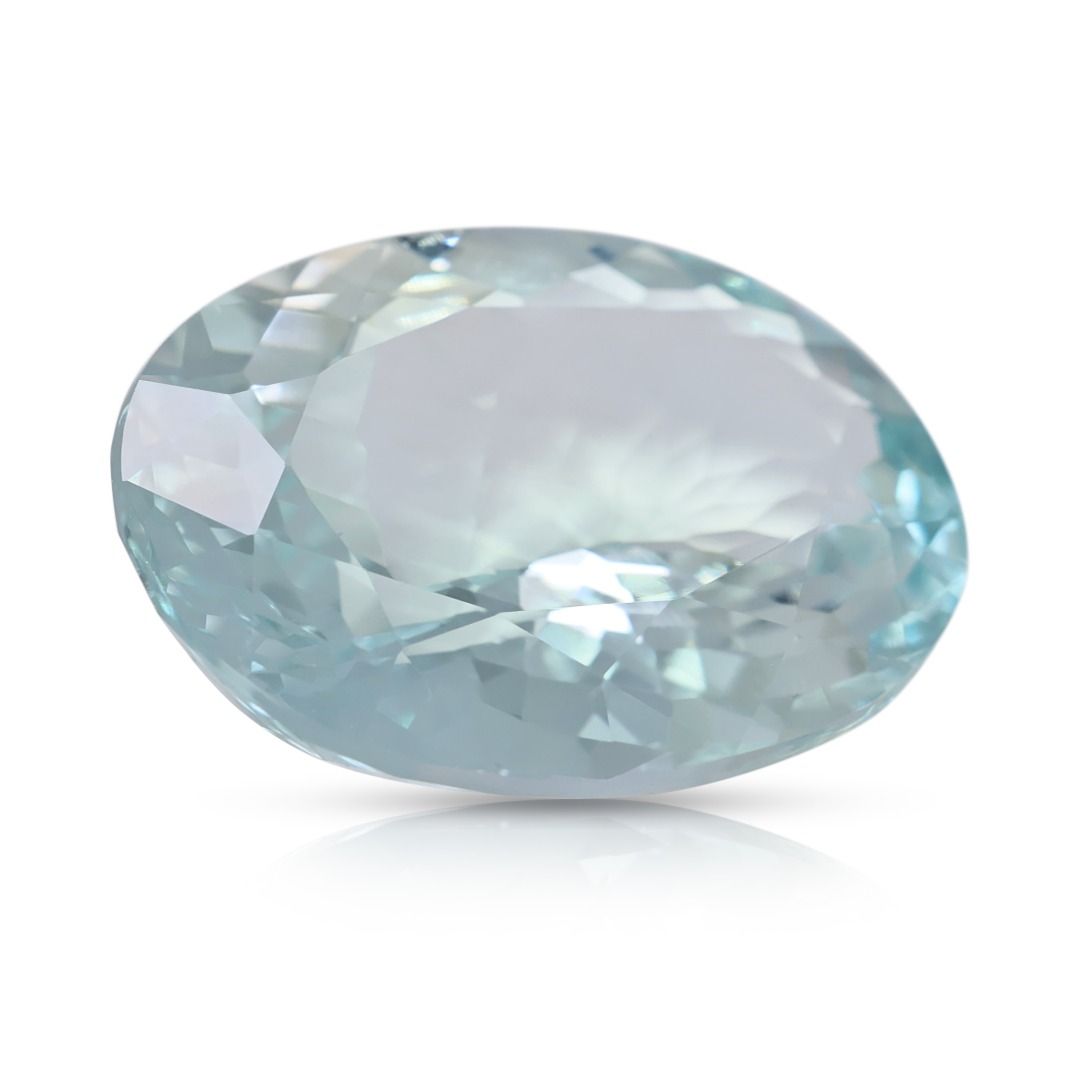 Magnificent 21.26ct Light Blue Oval Aquamarine Loose Gemstone