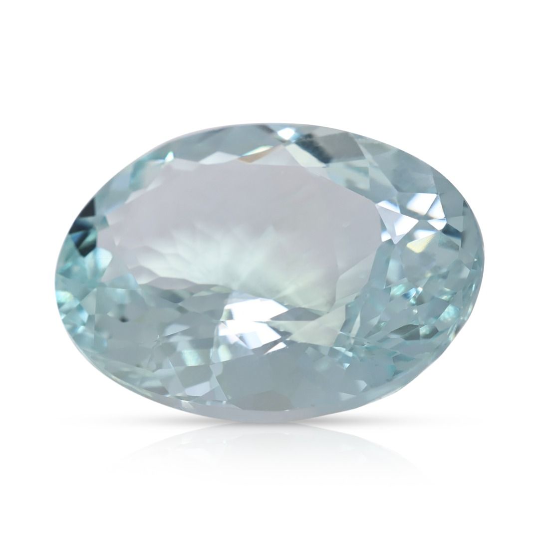 Magnificent 21.26ct Light Blue Oval Aquamarine Loose Gemstone