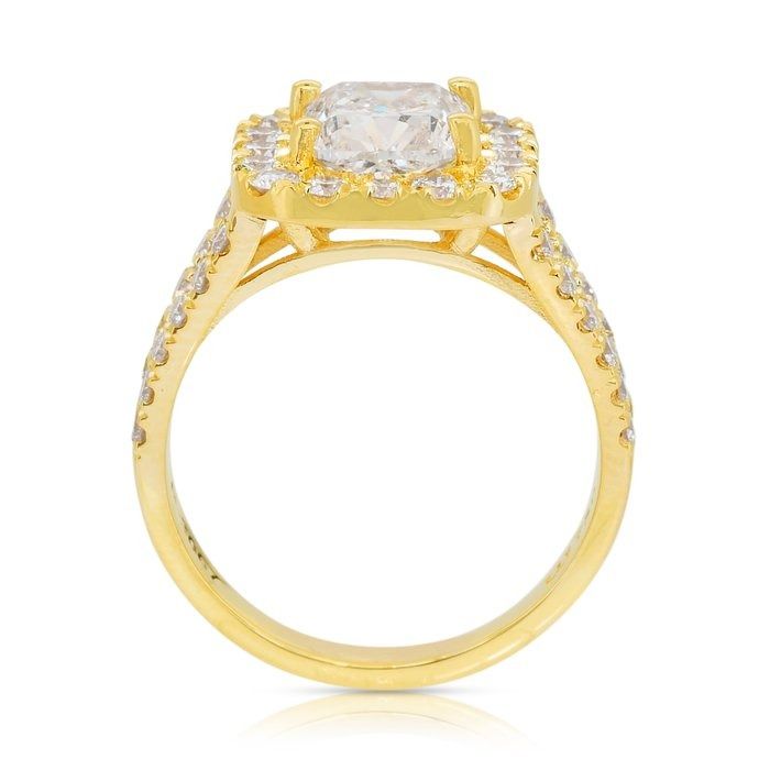 Magnificent 3.03ct Diamonds Cocktail Ring in 18k Yellow Gold - IGI Certified