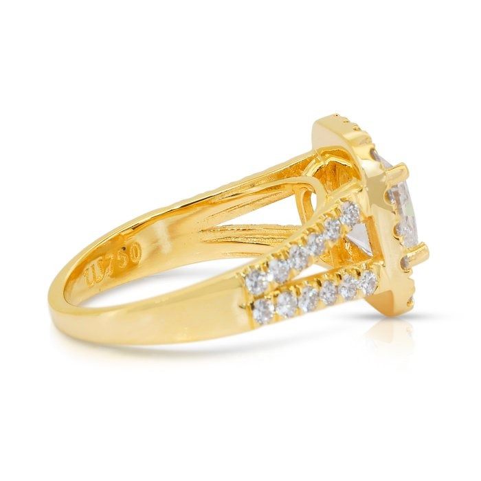 Magnificent 3.03ct Diamonds Cocktail Ring in 18k Yellow Gold - IGI Certified