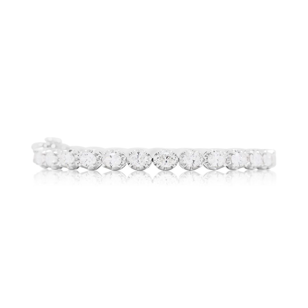 Magnificent 7ct Natural Diamond Bracelet in 18K White Gold