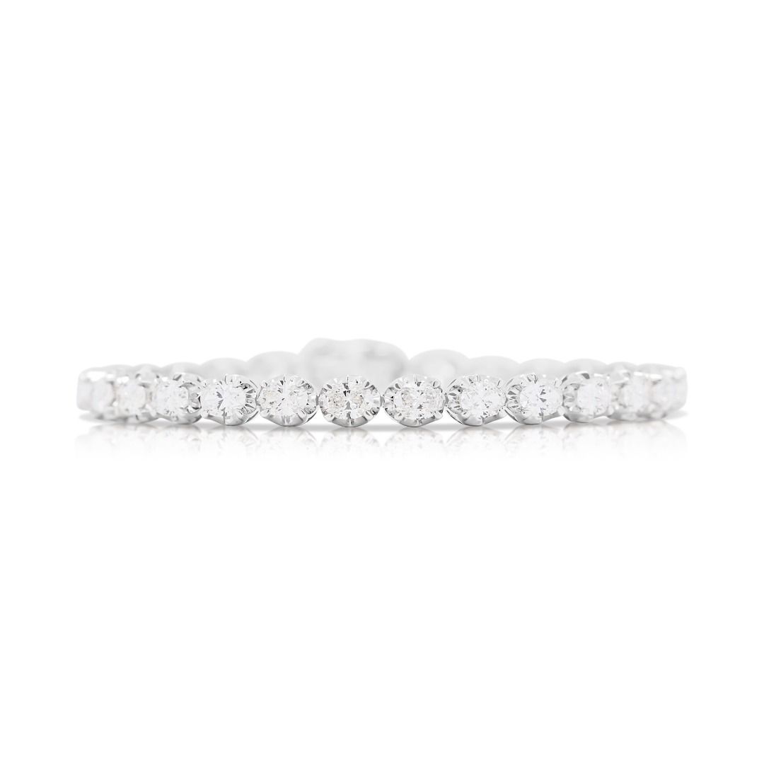 Magnificent 7ct Natural Diamond Bracelet in 18K White Gold