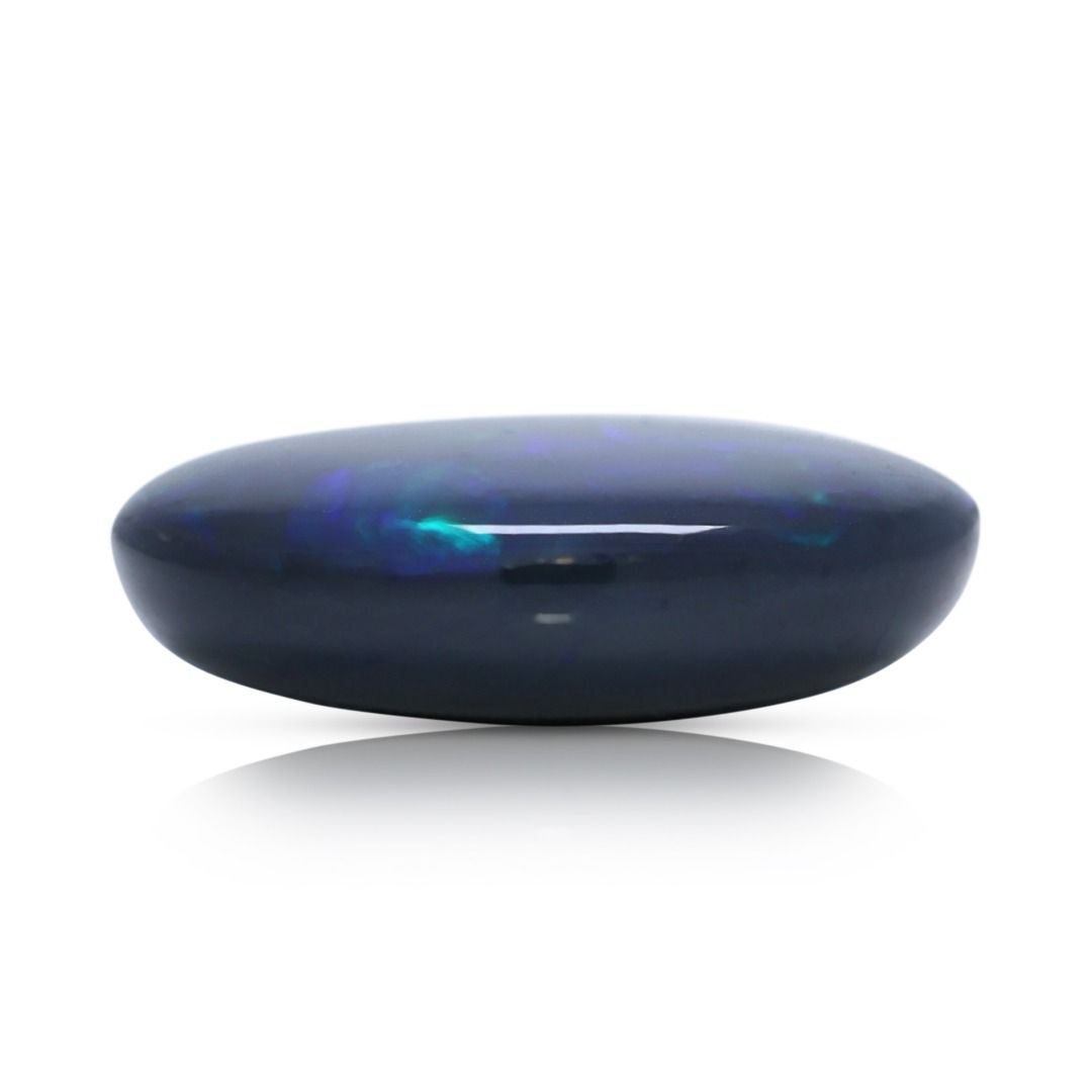 Mesmerizing 2.65ct Natural Black Opal Oval Cabochon - NGI Certified
