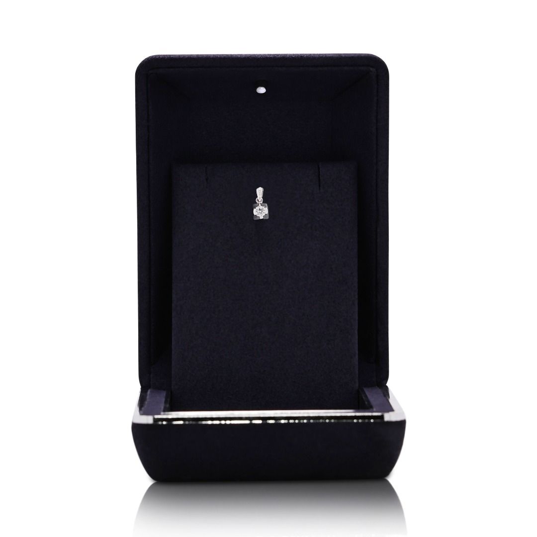 Mnimalist 0.16ct Diamond Pendant in 18K White Gold by SOO KEE