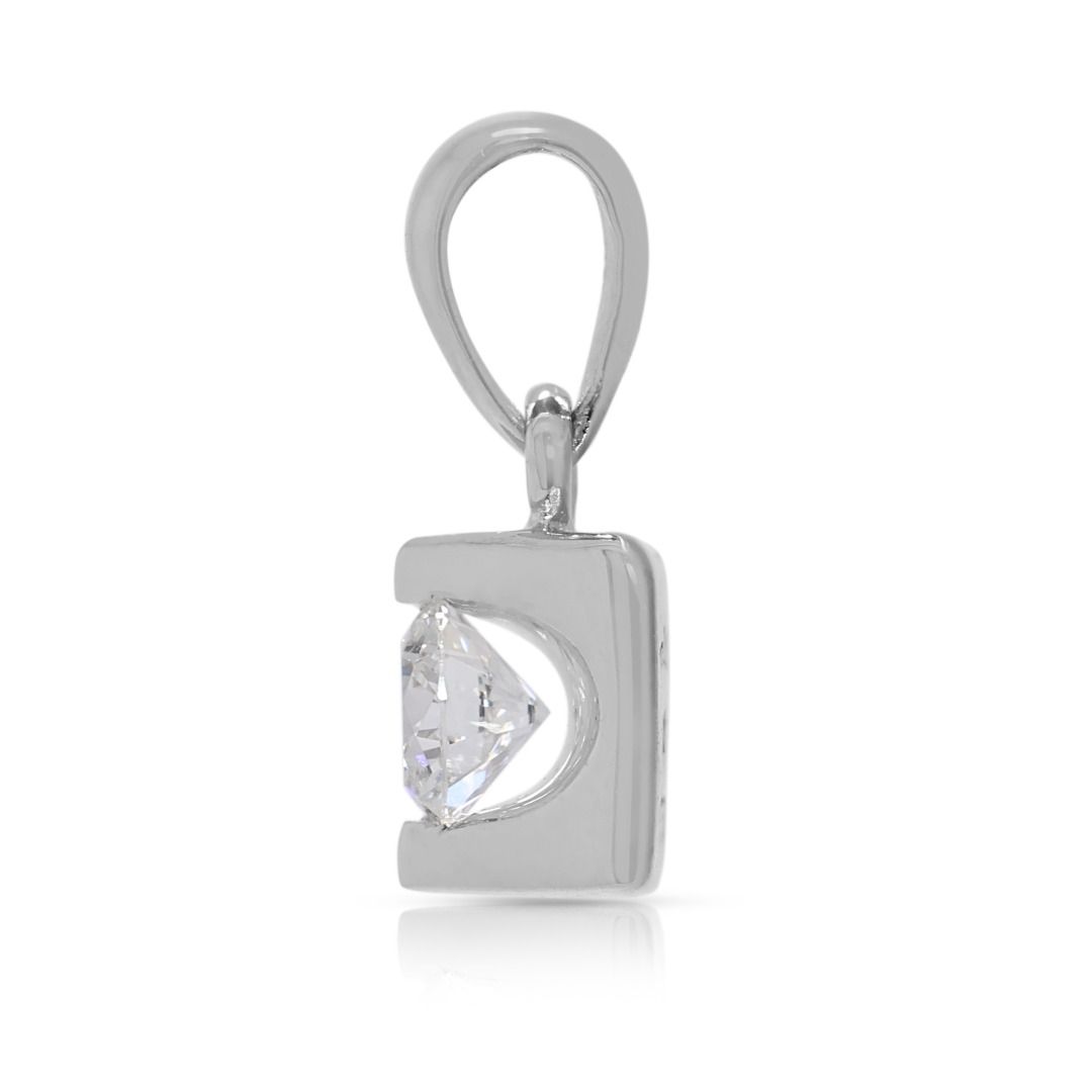Mnimalist 0.16ct Diamond Pendant in 18K White Gold by SOO KEE