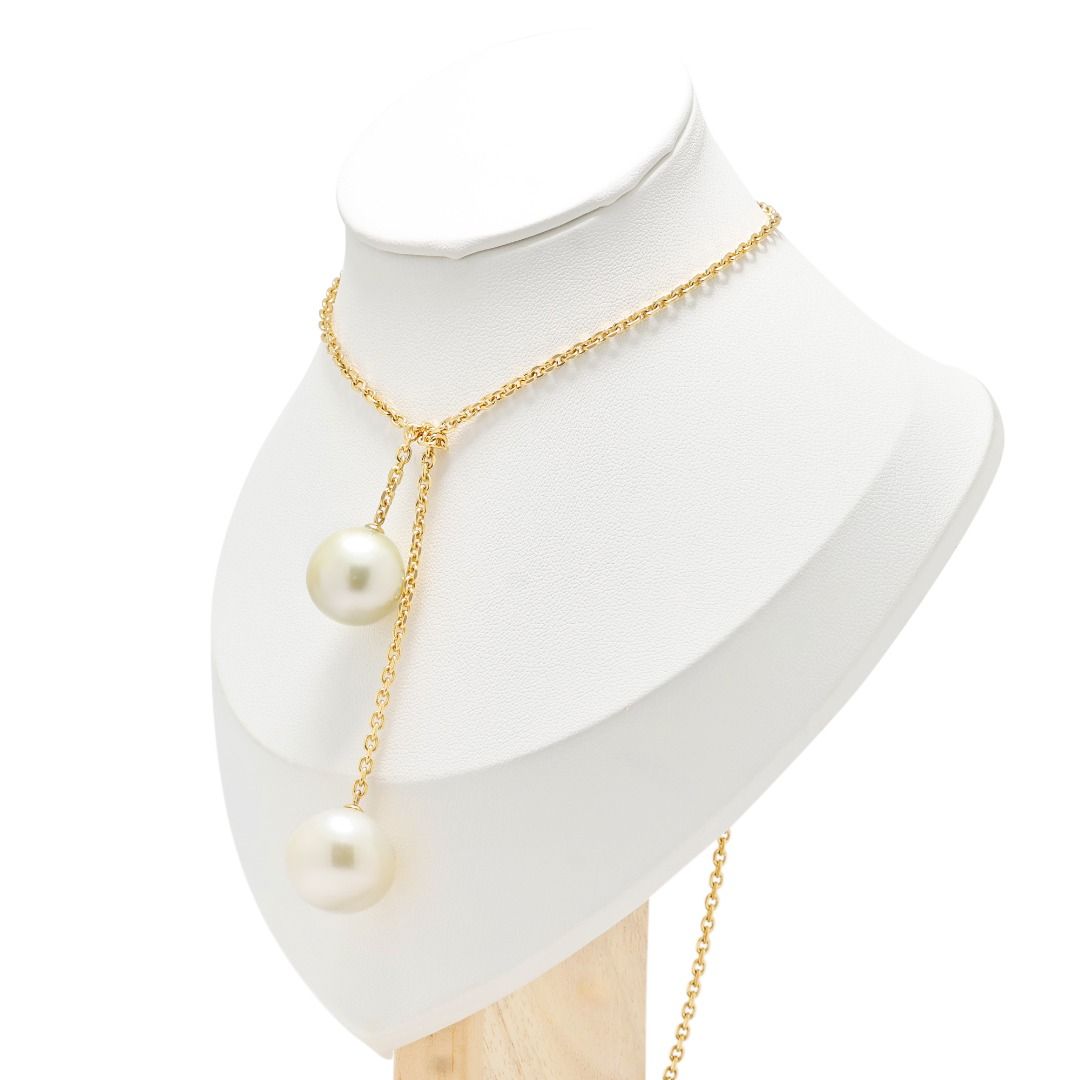 Opulent South Sea Pearl Drop Necklace in 18K Yellow Gold