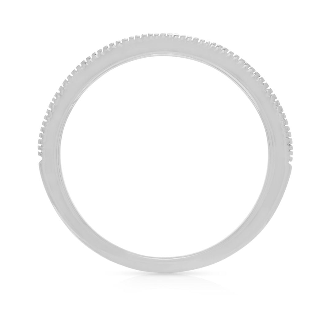 Polished 0.46ct Platinum Half Eternity Diamond Ring (New-Unworn)