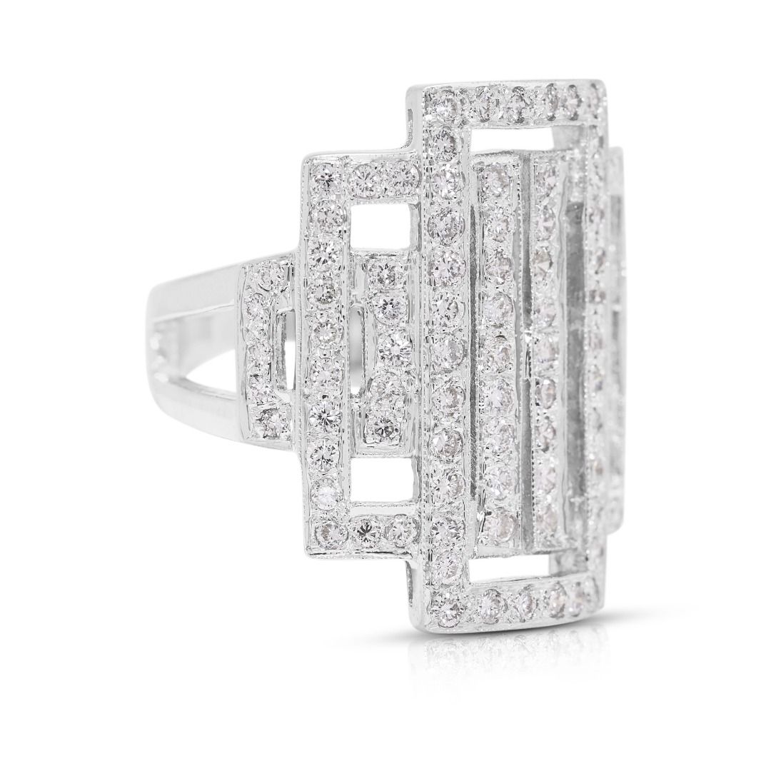 Power Sparkle 1.23ct Diamond Ring in 14K White Gold