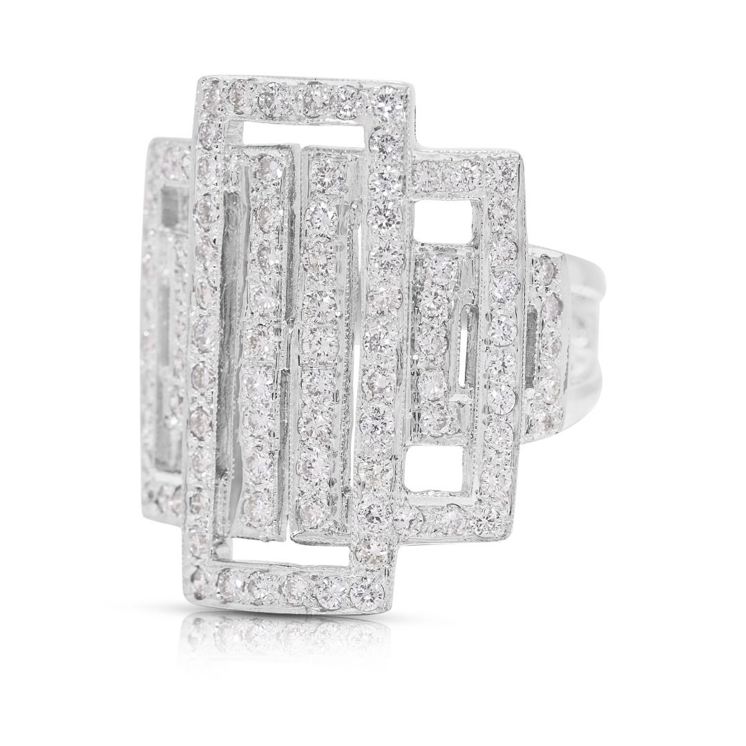 Power Sparkle 1.23ct Diamond Ring in 14K White Gold