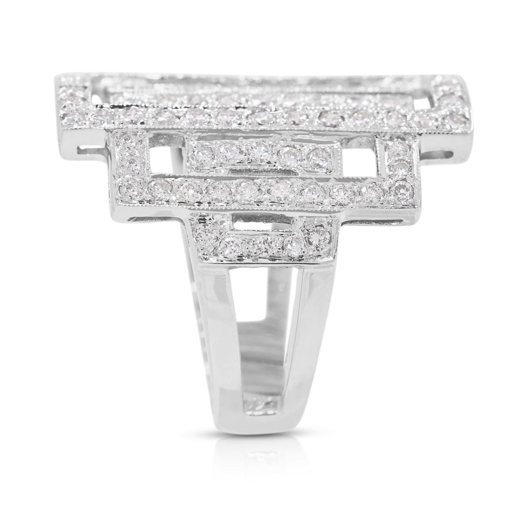 Power Sparkle 1.23ct Diamond Ring in 14K White Gold