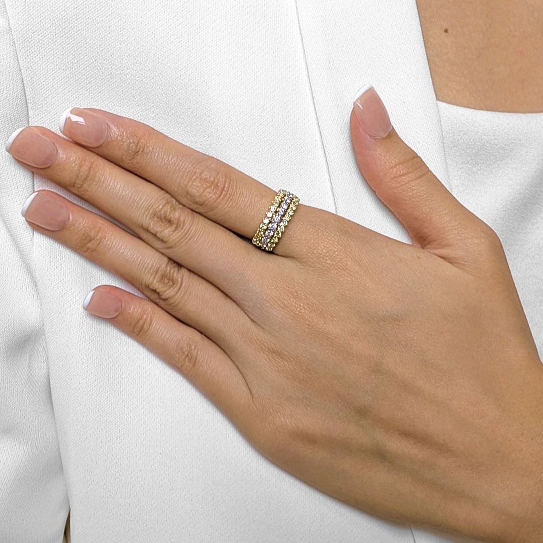 Radiant 0.71ct Diamond Ring in 18K Two-Toned Gold