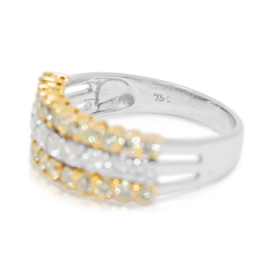 Radiant 0.71ct Diamond Ring in 18K Two-Toned Gold