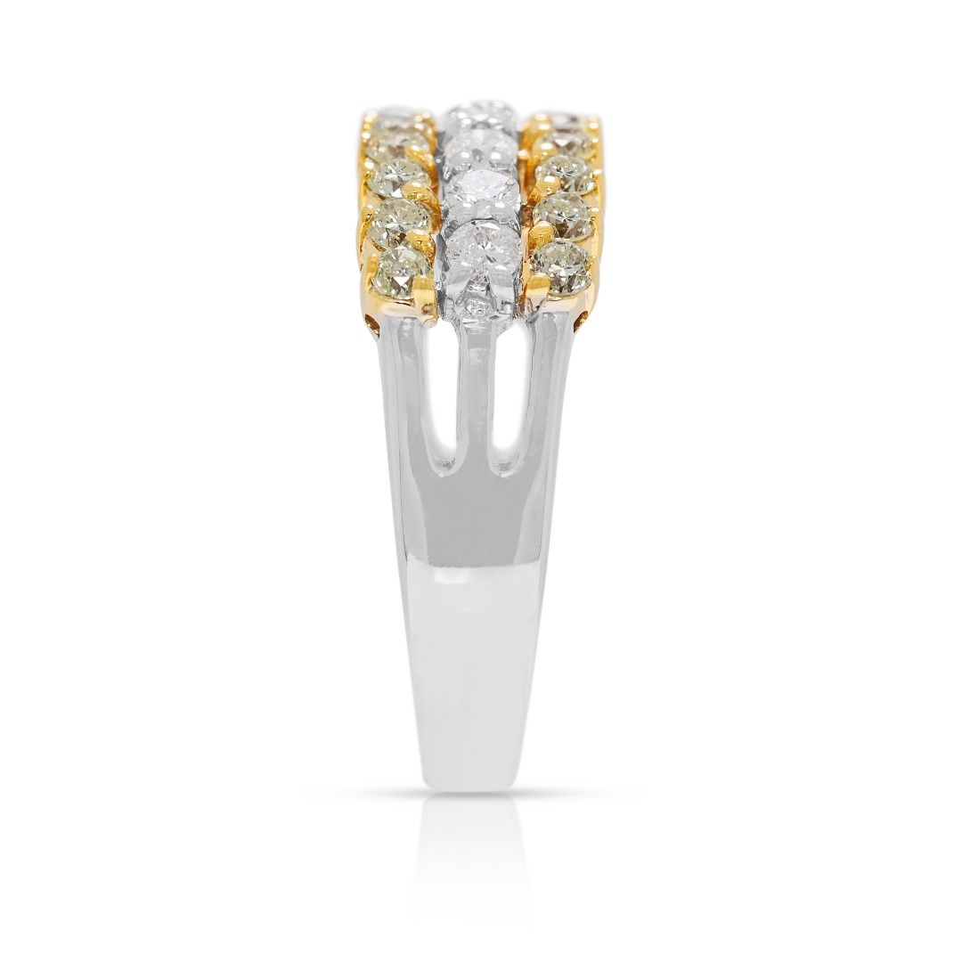 Radiant 0.71ct Diamond Ring in 18K Two-Toned Gold