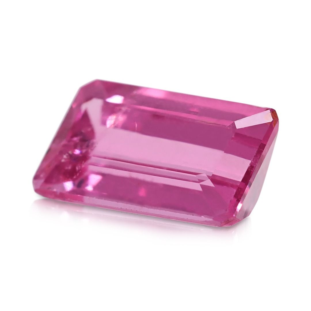 Radiant 2.49ct Pink Natural Tourmaline Emerald-Cut Loose Gemstone