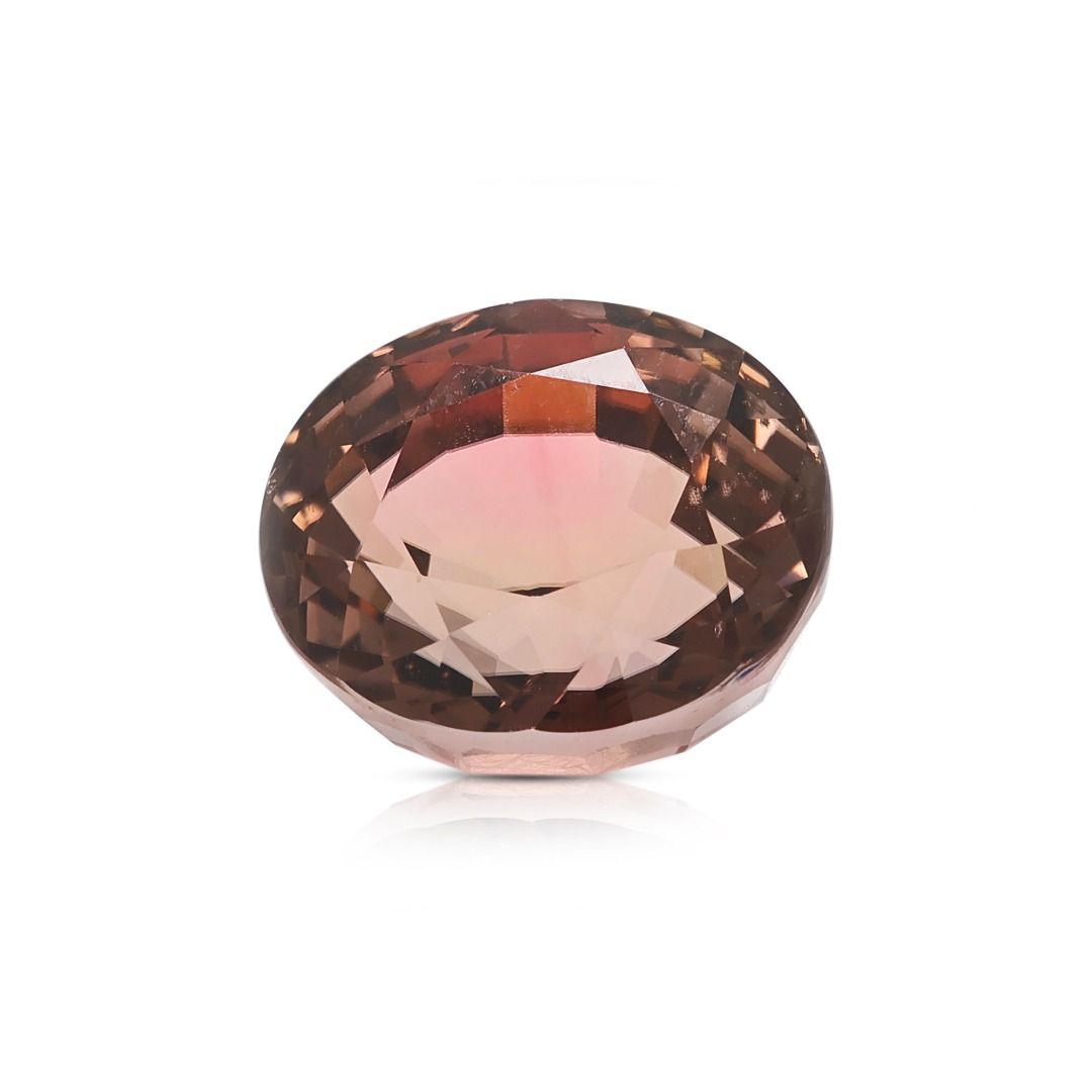 Rare 7.95ct Oval Brownish Purple Tourmaline Loose Gemstone with NGI Certificate