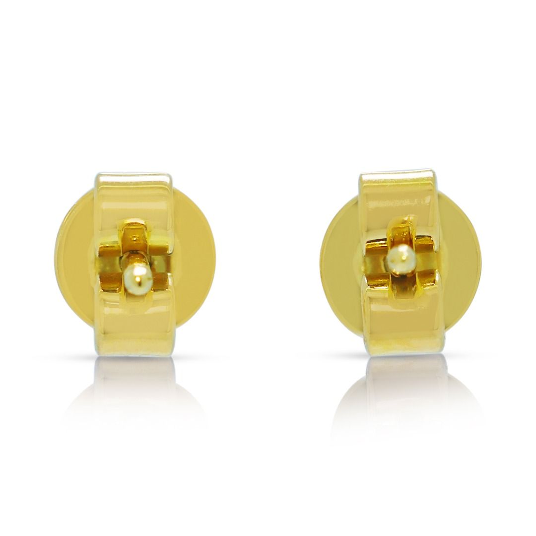 Refined 0.10ct Diamond Bezel Studs in 18K Yellow Gold