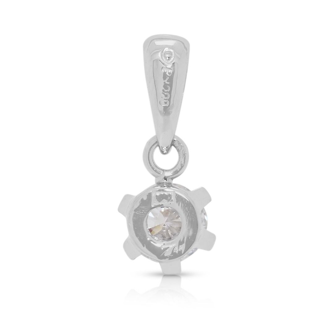 Refined 0.30ct Gold Heart Solitaire Natural Diamond Pendant in Platinum - GIA Certificate