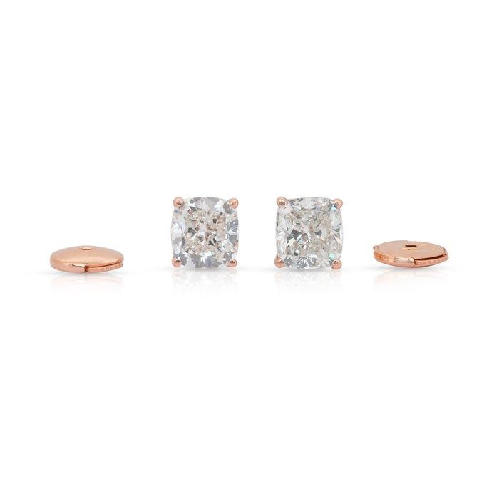 Refined 2.02ct Diamonds Stud Earrings in 18k Rose Gold - IGI Certified