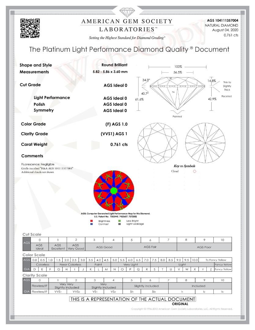 Regal Platinum Ring with 1.01ct Diamond & Sapphire Accents (New-Unworn) - AGS Certified