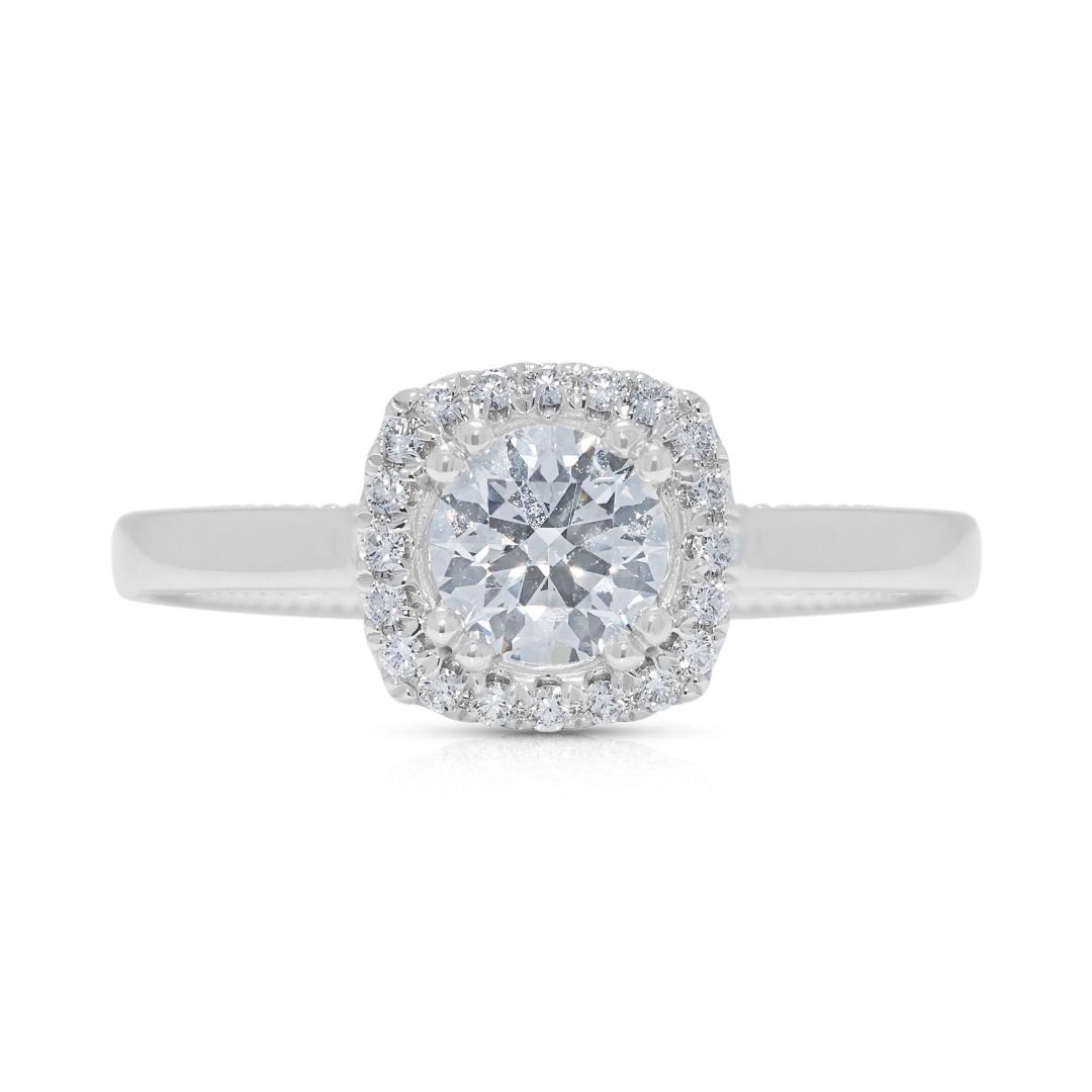 Regal Platinum Ring with 1.01ct Diamond & Sapphire Accents (New-Unworn) - AGS Certified