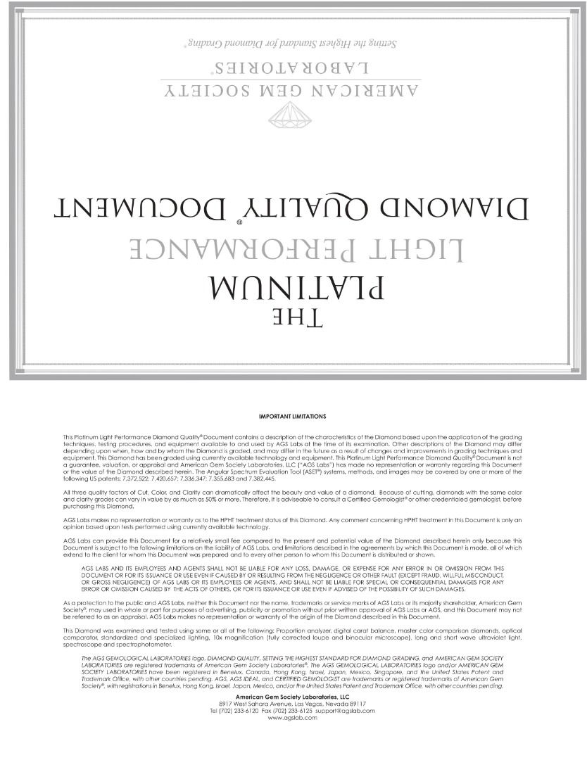 Regal Platinum Ring with 1.01ct Diamond & Sapphire Accents (New-Unworn) - AGS Certified