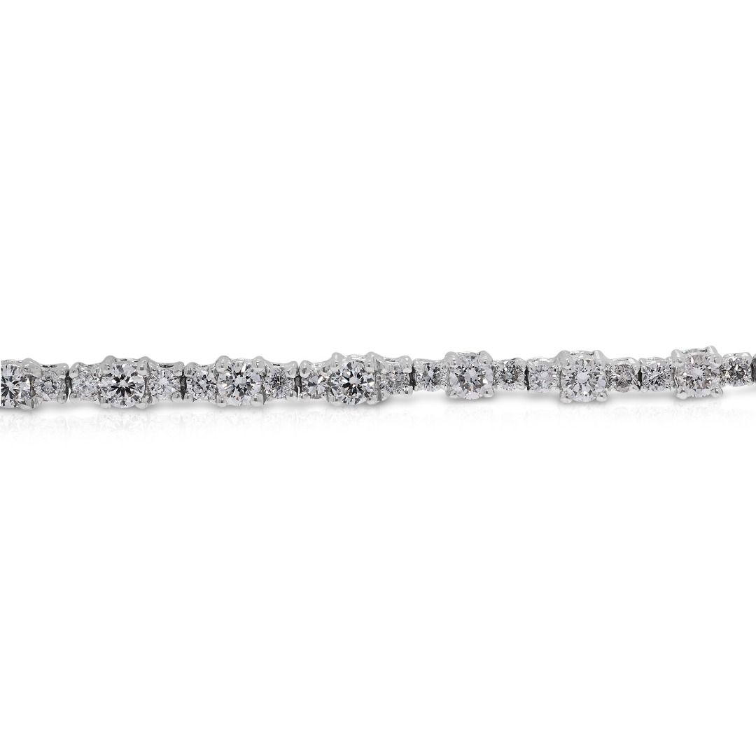 Resplendent 2.73ct Natural Diamond Bracelet in 18K White Gold