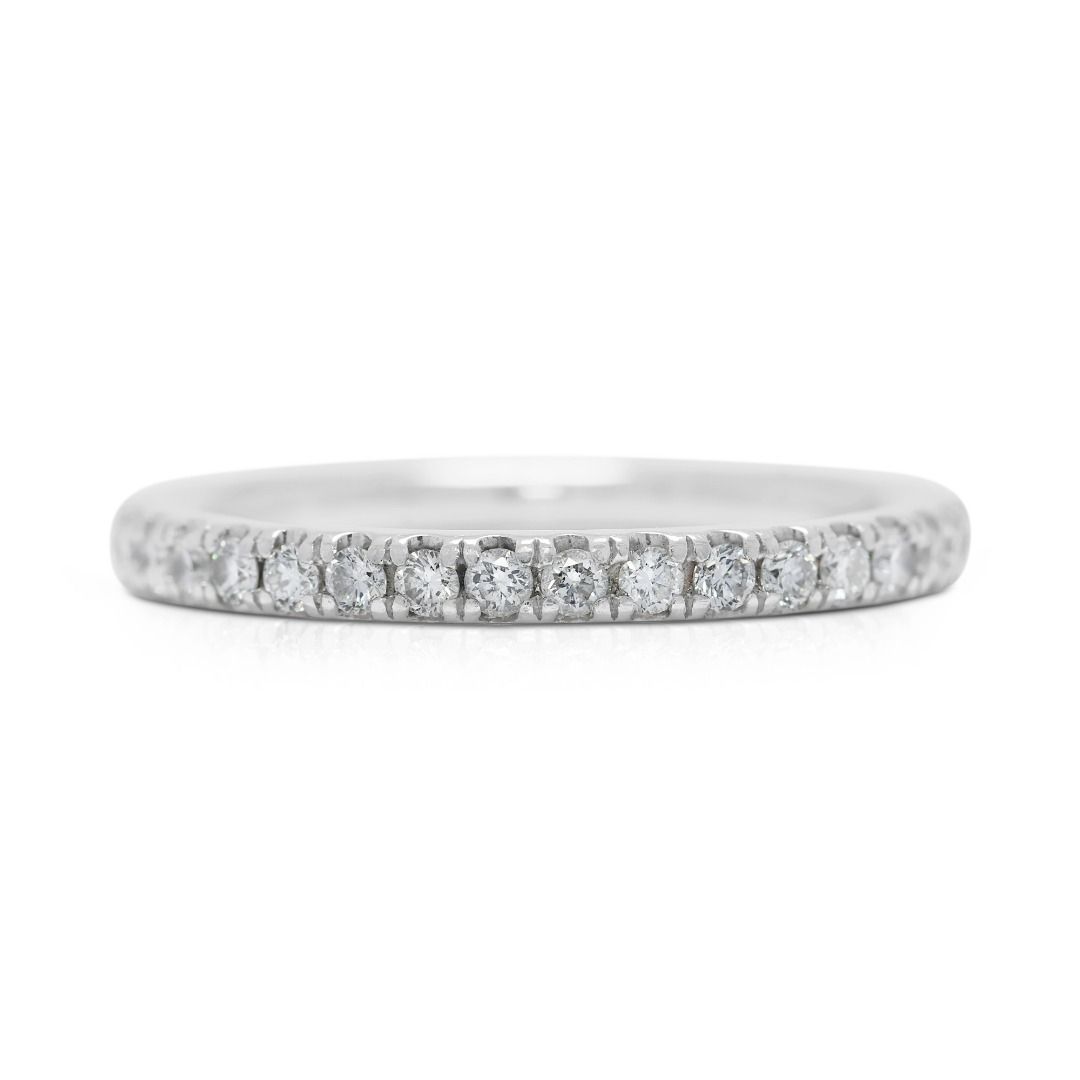 Sophisticated .28ct. Round Brilliant Half Eternity Diamond Ring