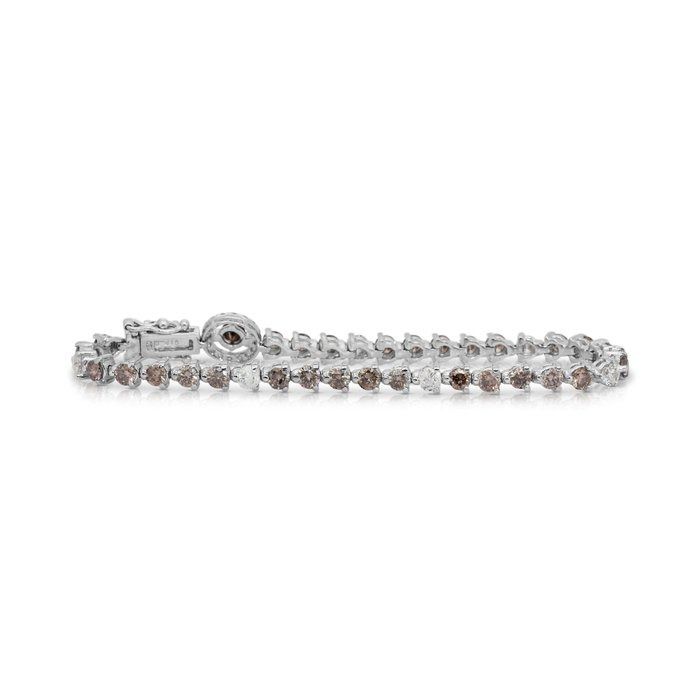 Sophisticated 6.25ct Diamonds Bracelet in 18k White Gold - IGI Certified
