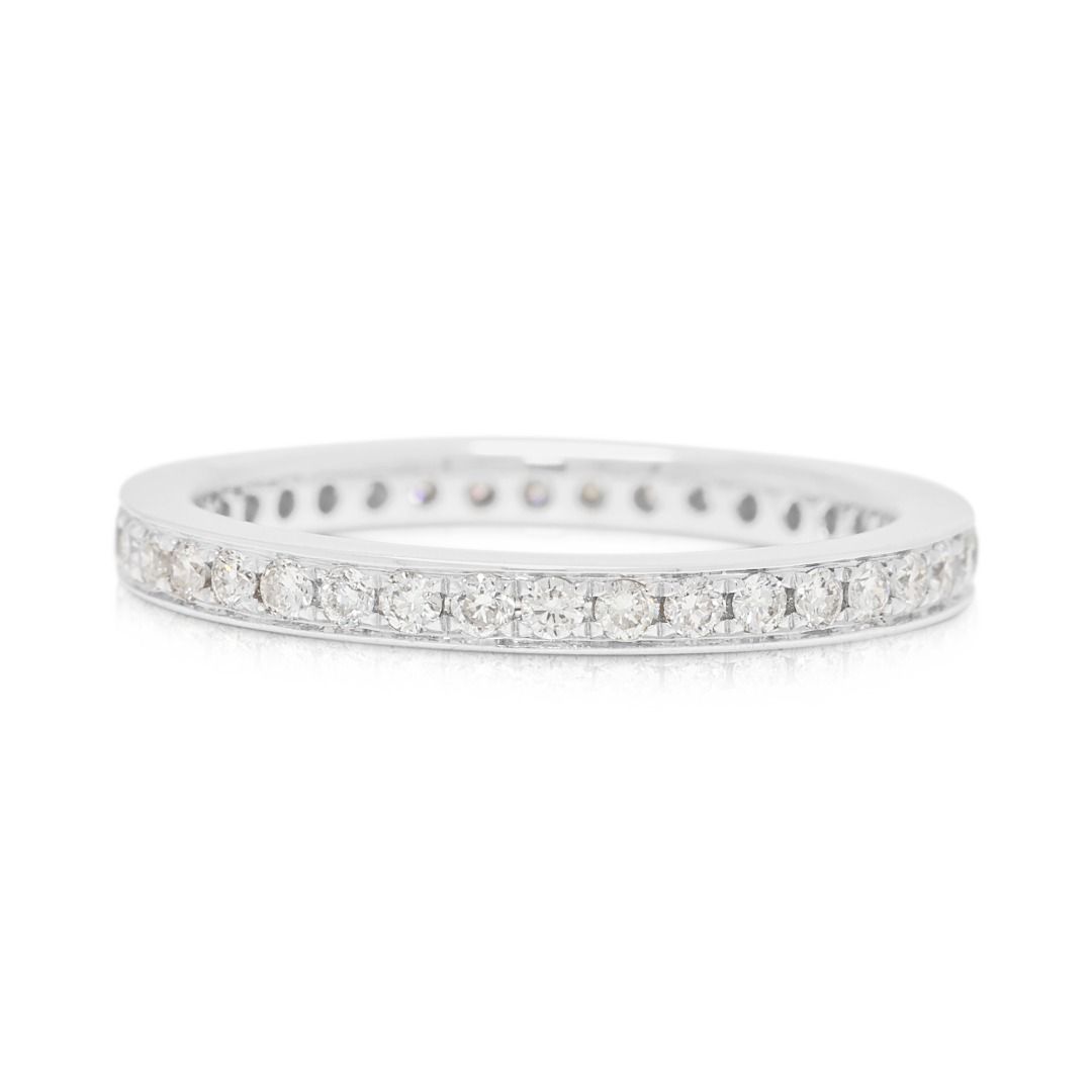 Sparkling 0.38ct Diamond Eternity Ring in 18K White Gold