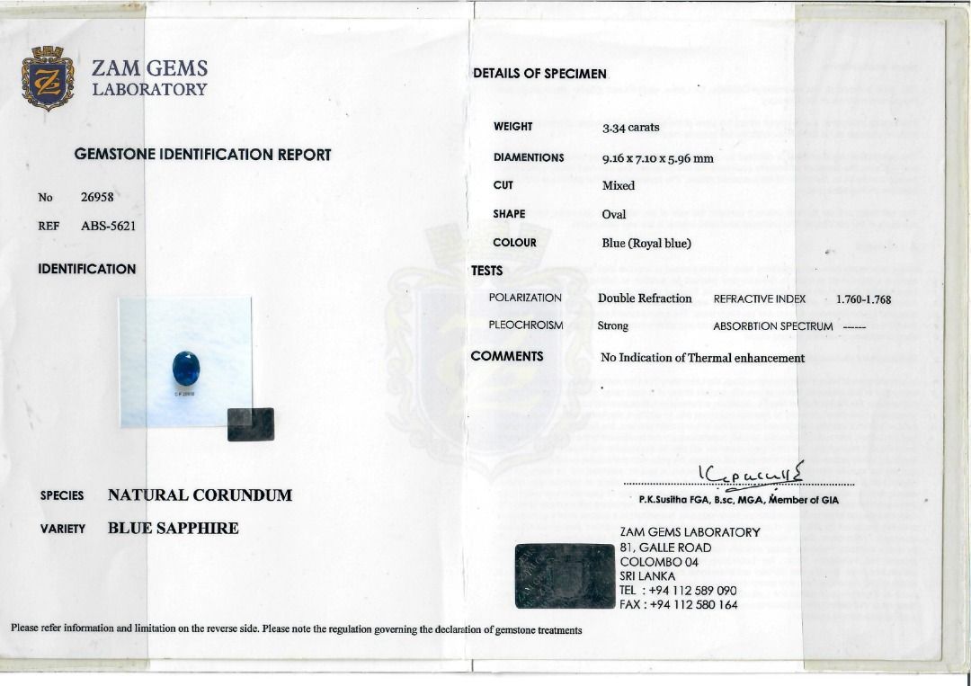 Striking 3.76ct Pave Sapphire & Natural Diamond Ring in 18K White Gold