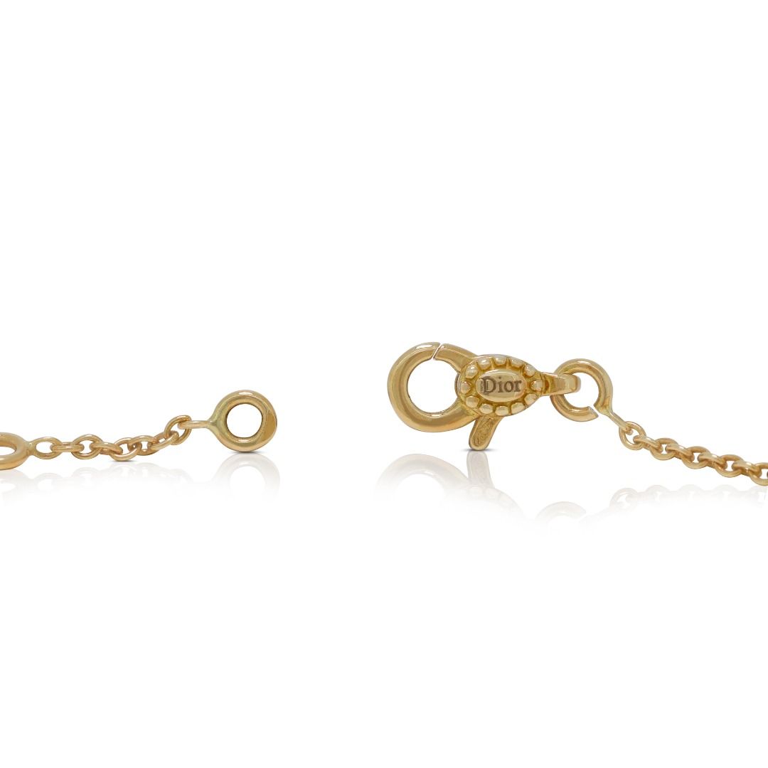 Star-Shaped 0.03ct Natural Diamond Bracelet in 18K Yellow Gold