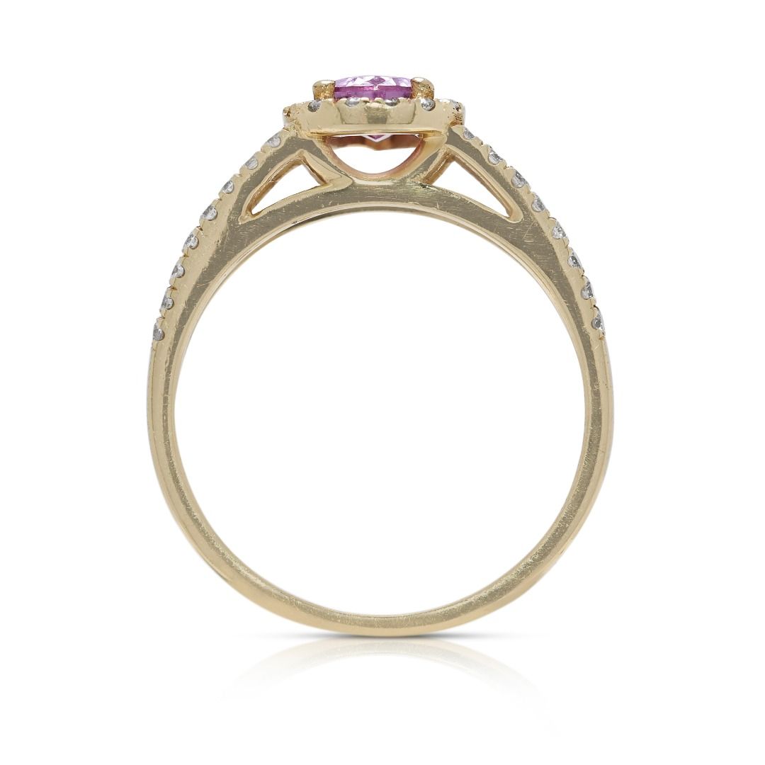 Stunning 0.38ct Pear-shaped Pave Diamond Ring