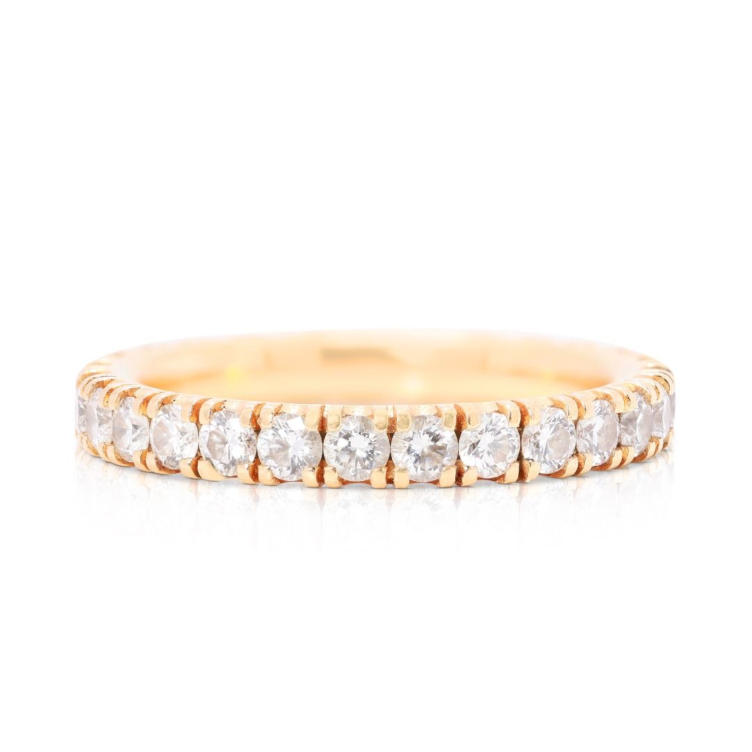 Stunning 0.7ct Round Brilliant Diamond Ring in 18K Yellow Gold