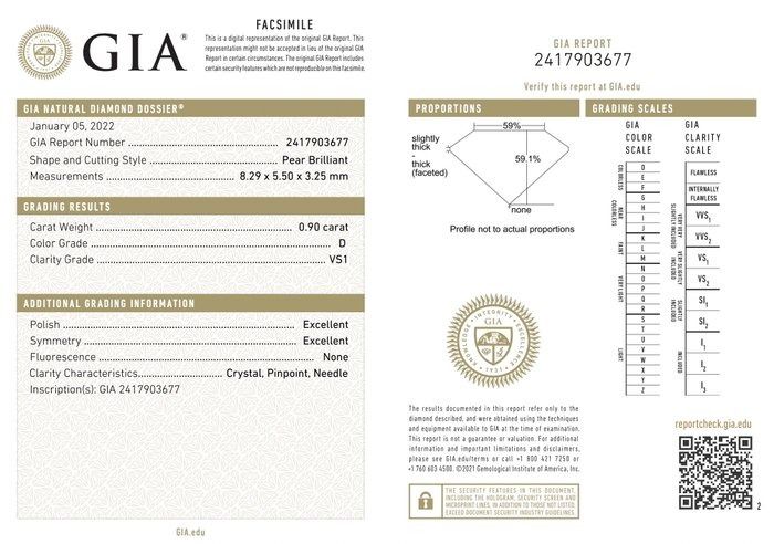 Stunning 0.90ct Pear-Shaped Diamond - GIA Certified