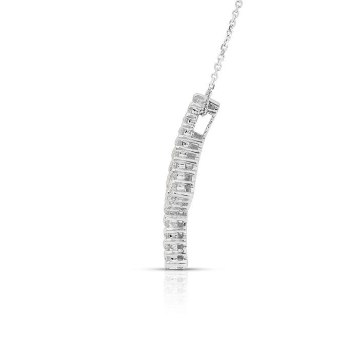 Stunning 1.03ct Diamonds Necklace in 18k White Gold - IGI Certified