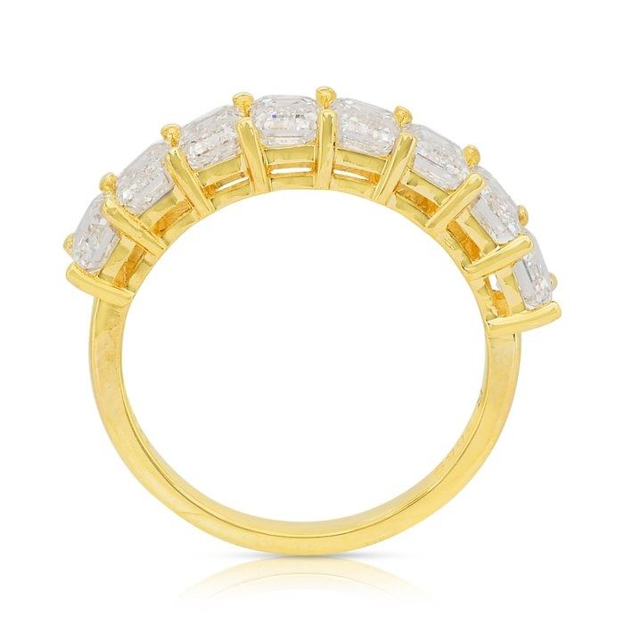 Stunning 3.30ct Diamonds Half-Eternity Ring in 18k Yellow Gold - IGI Certified